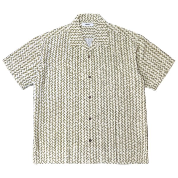 画像1: exodus/AJIRO BAMBOO S/S  HAWAIIAN SHIRT（KHAKI）［アジロバンブーハワイアンシャツ-25春夏］