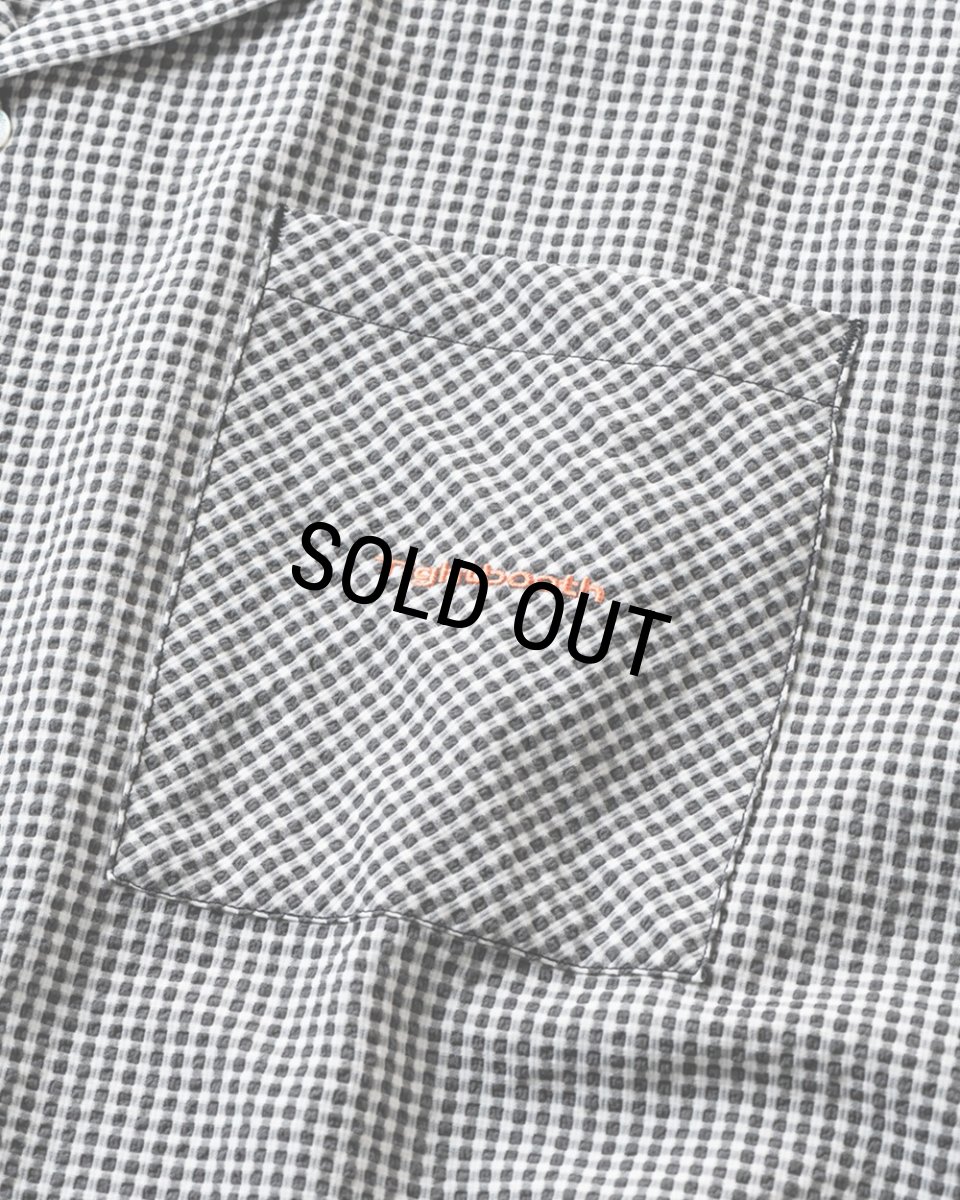 画像4: TIGHTBOOTH/SEERSUCKER ALOHA（B/W Gingham）［シアサッカーアロハ-25夏］ (4)