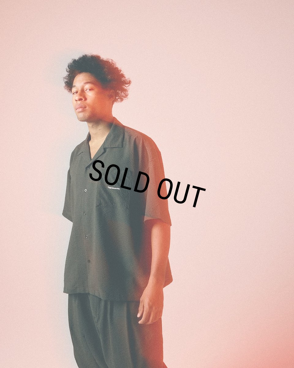 画像3: TIGHTBOOTH/SEERSUCKER ALOHA（Olive）［シアサッカーアロハ-25夏］ (3)