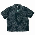 BUENA VISTA/菊柄 S/S SHIRTS（BLACK）［菊柄オープンカラーシャツ-25春夏］