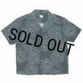 【30％OFF】BUENA VISTA/菊柄 S/S SHIRTS（BLACK）［菊柄オープンカラーシャツ-25春夏］
