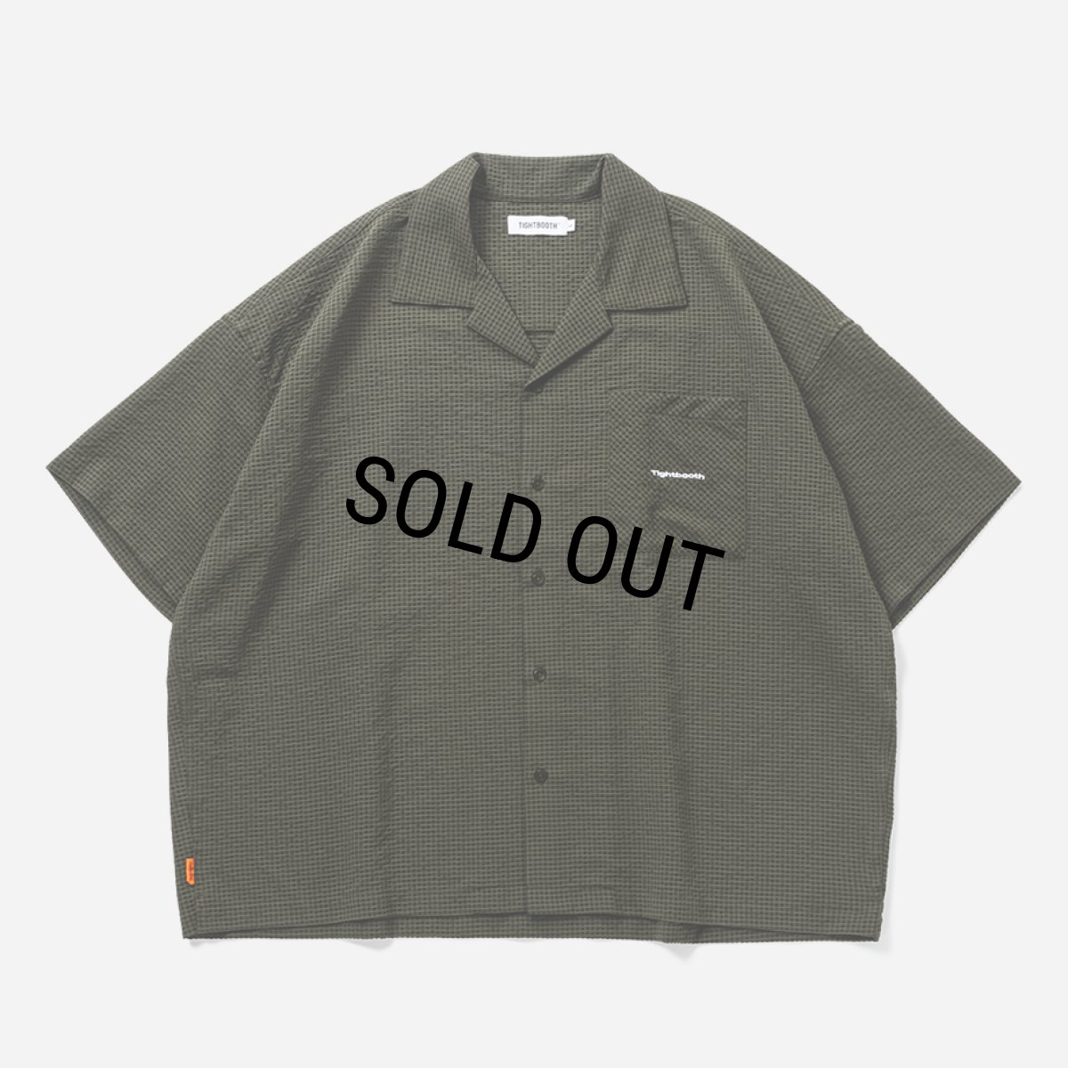 画像1: TIGHTBOOTH/SEERSUCKER ALOHA（Olive）［シアサッカーアロハ-25夏］ (1)