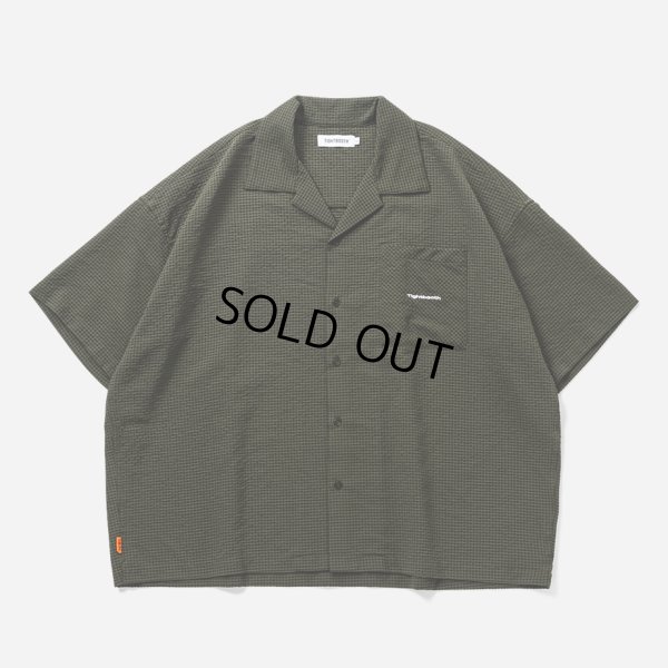 画像1: TIGHTBOOTH/SEERSUCKER ALOHA（Olive）［シアサッカーアロハ-25夏］