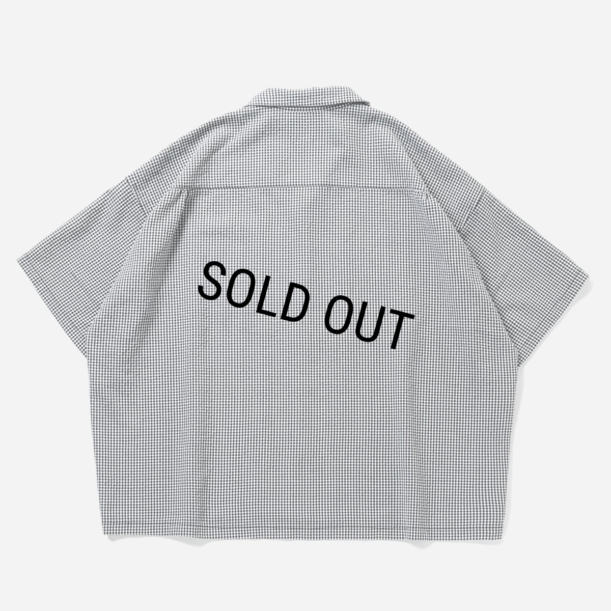 画像2: TIGHTBOOTH/SEERSUCKER ALOHA（B/W Gingham）［シアサッカーアロハ-25夏］ (2)