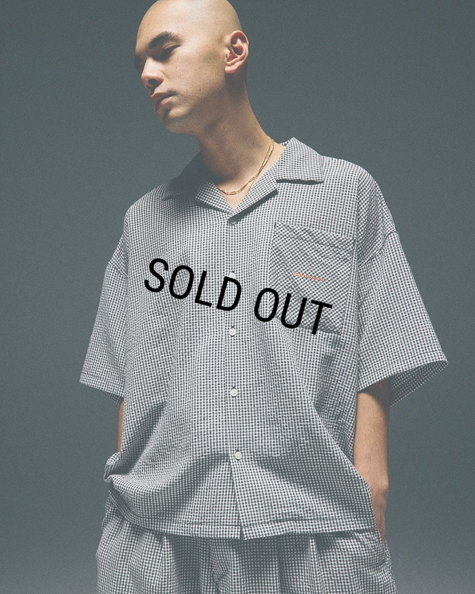 画像10: TIGHTBOOTH/SEERSUCKER ALOHA（B/W Gingham）［シアサッカーアロハ-25夏］ (10)