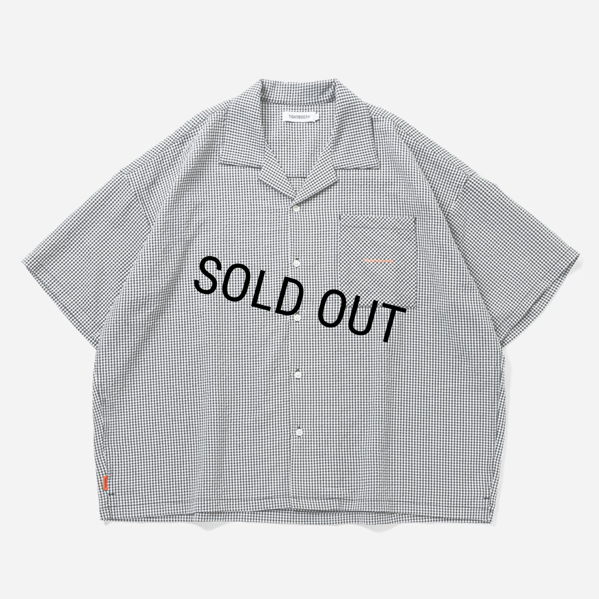 画像1: TIGHTBOOTH/SEERSUCKER ALOHA（B/W Gingham）［シアサッカーアロハ-25夏］ (1)