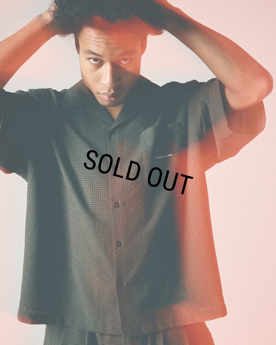 画像2: TIGHTBOOTH/SEERSUCKER ALOHA（Olive）［シアサッカーアロハ-25夏］ (2)