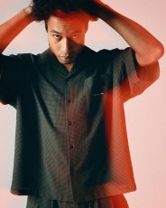 画像2: TIGHTBOOTH/SEERSUCKER ALOHA（Olive）［シアサッカーアロハ-25夏］ (2)