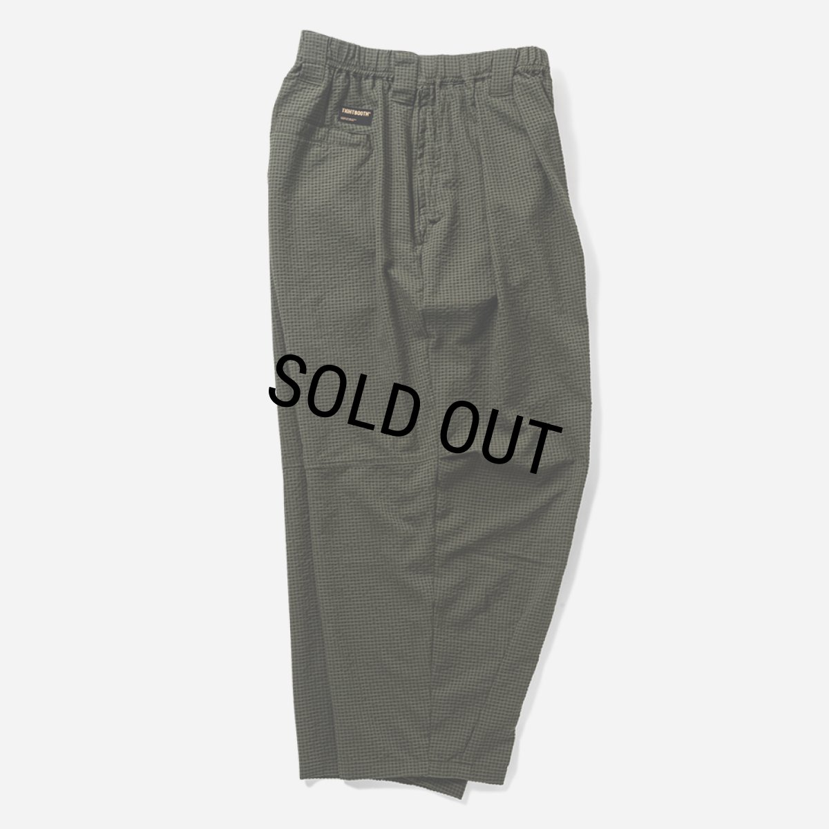 画像2: 【20%OFF】TIGHTBOOTH/SEERSUCKER BALLOON PANTS（Olive）［シアサッカーバルーンパンツ-25夏］ (2)