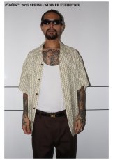 画像2: 【30％OFF】exodus/AJIRO BAMBOO S/S  HAWAIIAN SHIRT（KHAKI）［アジロバンブーハワイアンシャツ-25春夏］ (2)