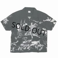 BUENA VISTA/AEE S/S SHIRTS（BLACK）［総柄オープンカラーシャツ-25春夏］
