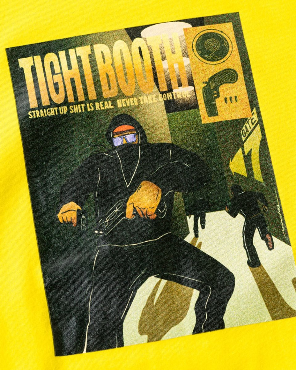 画像3: TIGHTBOOTH/RUN S/S T-SHIRT（Yellow）［プリントT-25夏］ (3)