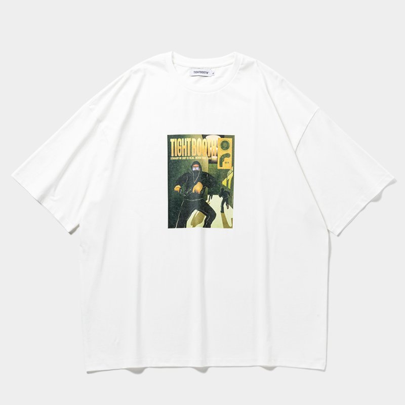 画像1: TIGHTBOOTH/RUN S/S T-SHIRT（White）［プリントT-25夏］