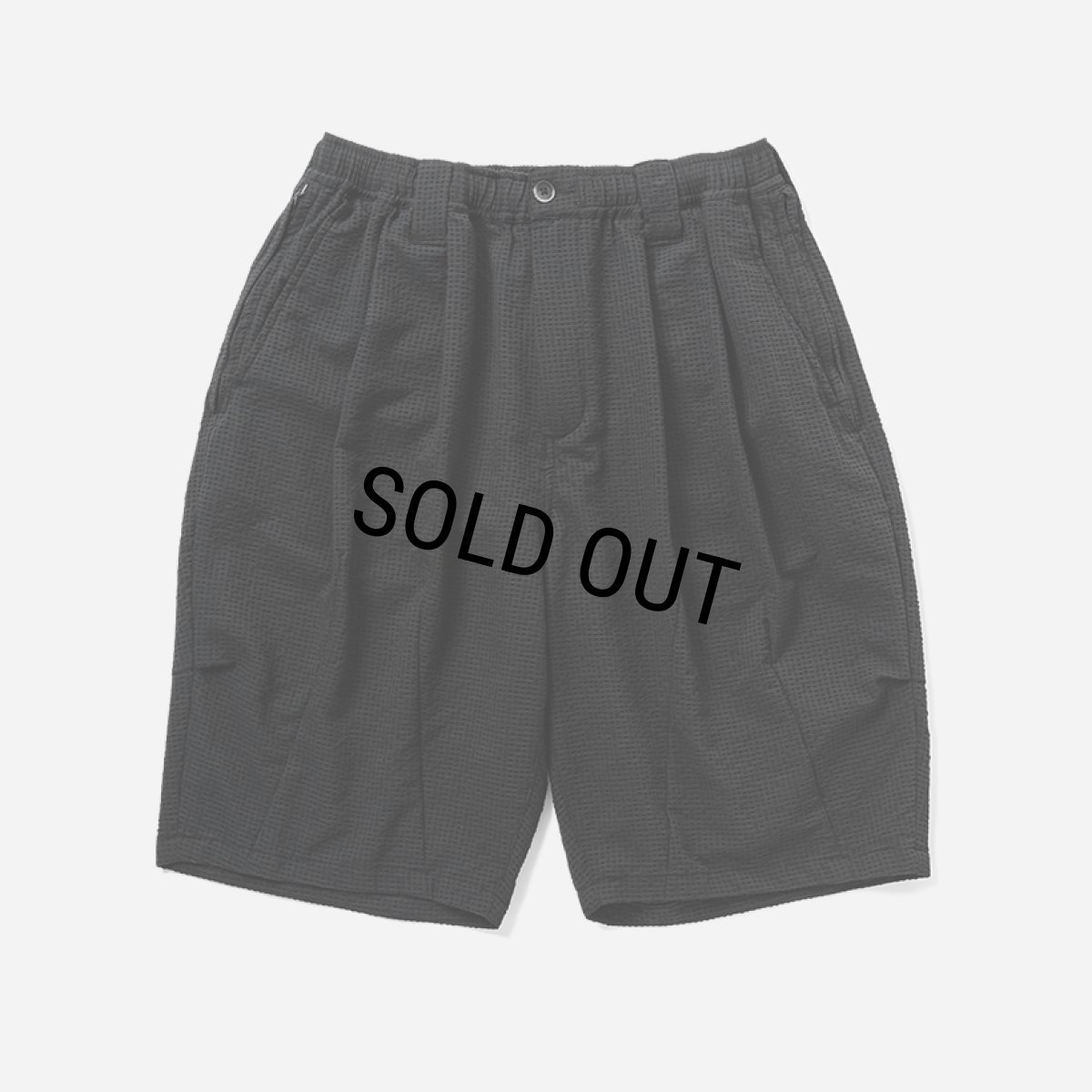 画像1: 【30%OFF】TIGHTBOOTH/SEERSUCKER BIG SHORTS（Black）［シアサッカービッグショーツ-25夏］ (1)