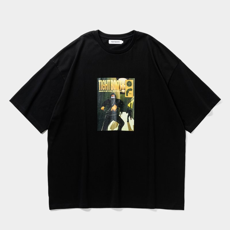 画像1: TIGHTBOOTH/RUN S/S T-SHIRT（Black）［プリントT-25夏］