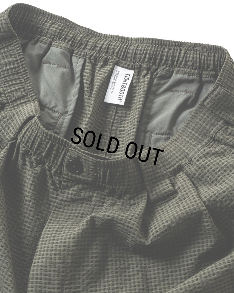 画像3: 【20%OFF】TIGHTBOOTH/SEERSUCKER BALLOON PANTS（Olive）［シアサッカーバルーンパンツ-25夏］ (3)