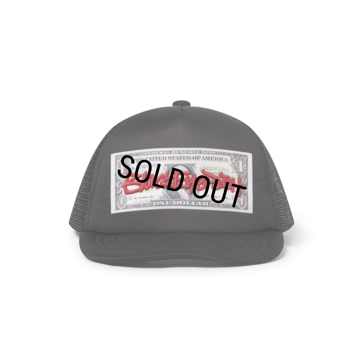 画像1: BlackEyePatch/FASTHAND SCRIPT DOLLAR BILL MESH CAP（BLACK） (1)