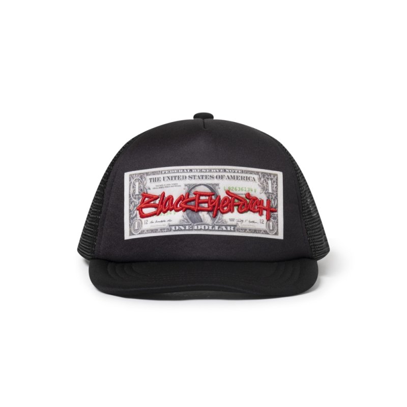 画像1: BlackEyePatch/FASTHAND SCRIPT DOLLAR BILL MESH CAP（BLACK）
