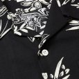 画像4: CALEE/FLOWER PATTERN SH（BLACK）［フラワーパターンオープンカラーシャツ-25春夏］