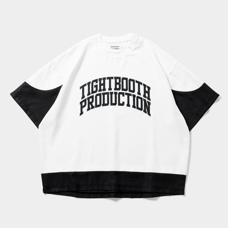 画像1: TIGHTBOOTH/COLLEGE DOBBY S/S T-SHIRT（White）［カレッジドビーT-25夏］