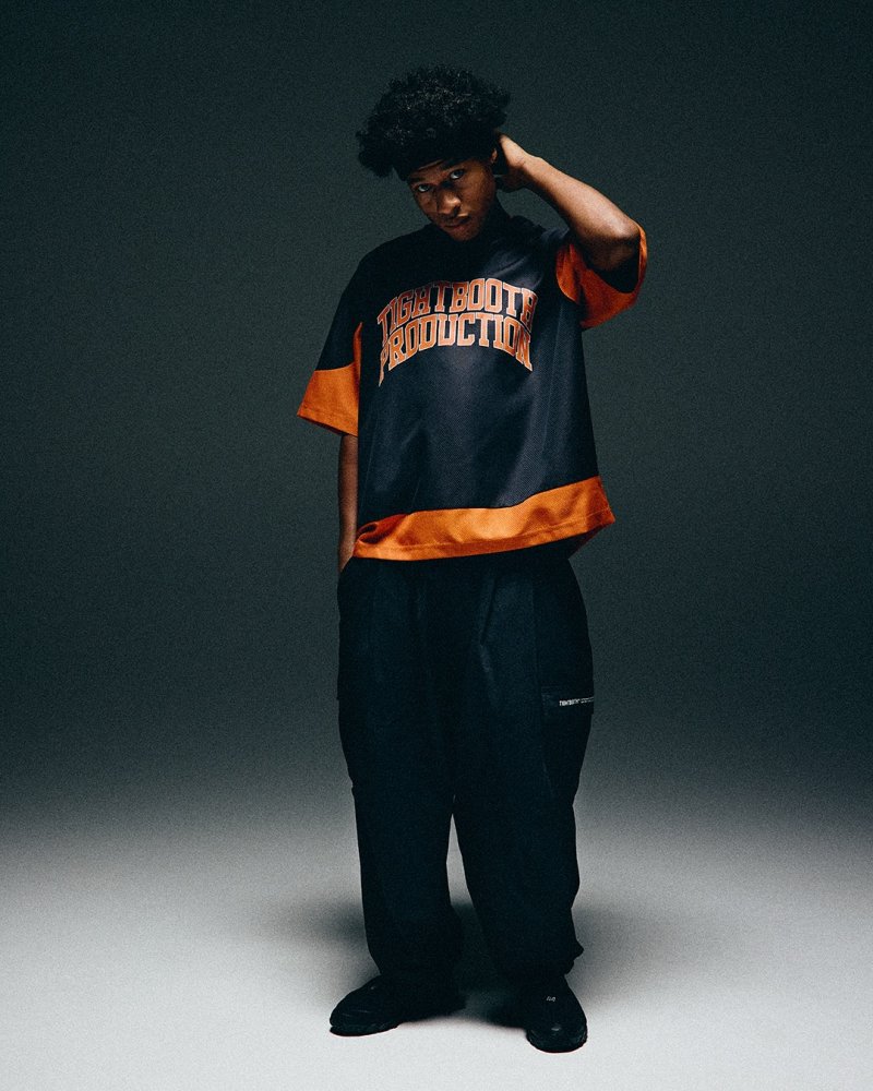 画像3: TIGHTBOOTH/COLLEGE DOBBY S/S T-SHIRT（Black）［カレッジドビーT-25夏］