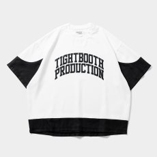 画像1: TIGHTBOOTH/COLLEGE DOBBY S/S T-SHIRT（White）［カレッジドビーT-25夏］ (1)