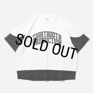 TIGHTBOOTH/COLLEGE DOBBY S/S T-SHIRT（White）［カレッジドビーT-25