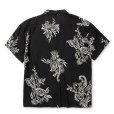 画像2: CALEE/FLOWER PATTERN SH（BLACK）［フラワーパターンオープンカラーシャツ-25春夏］ (2)