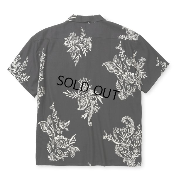 画像2: CALEE/FLOWER PATTERN SH（BLACK）［フラワーパターンオープンカラーシャツ-25春夏］