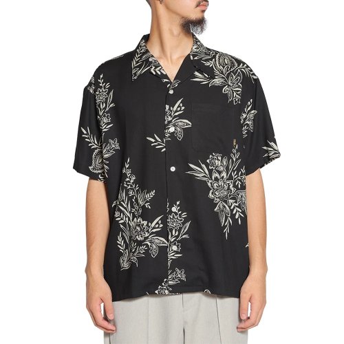 他の写真3: CALEE/FLOWER PATTERN SH（BLACK）［フラワーパターンオープンカラーシャツ-25春夏］