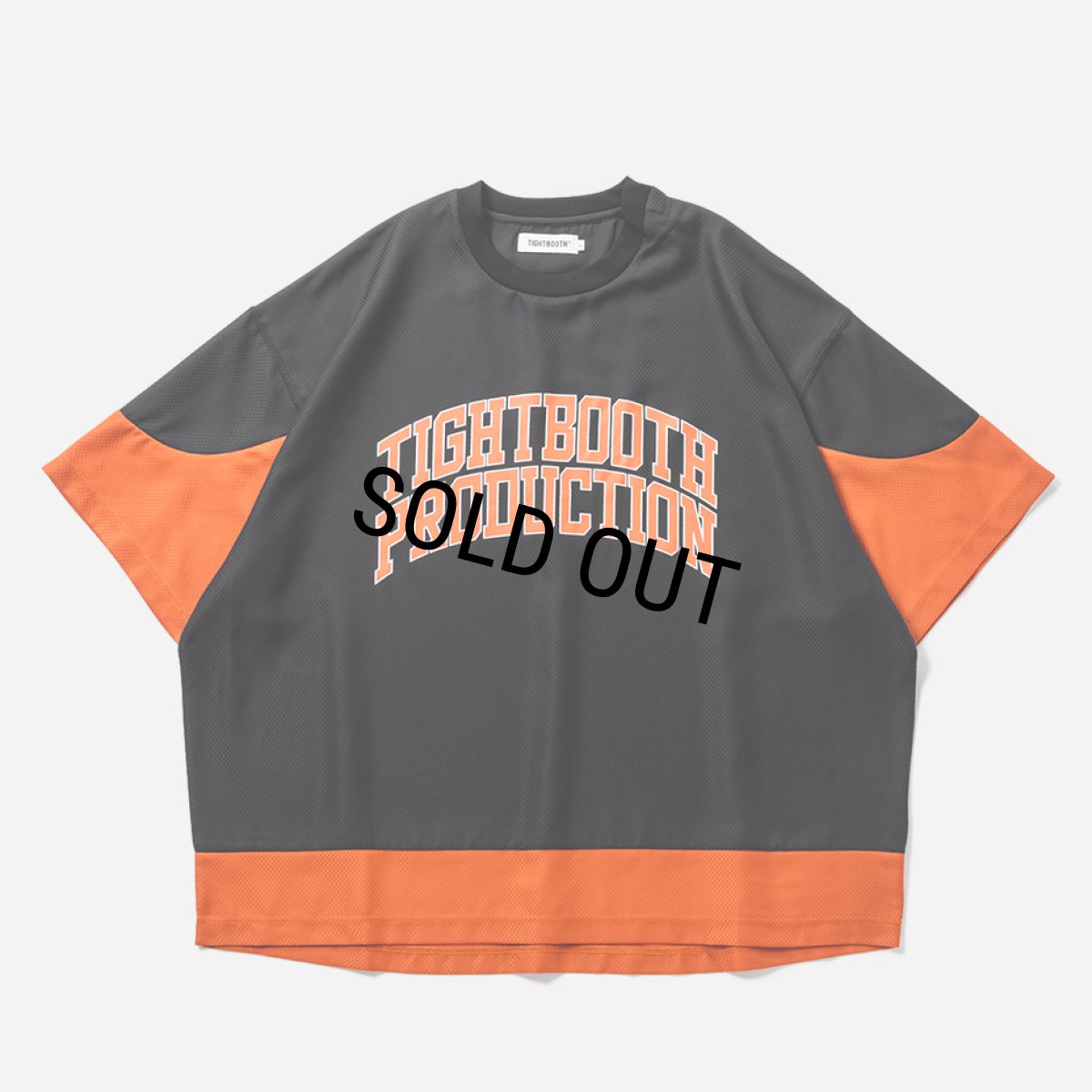 画像1: TIGHTBOOTH/COLLEGE DOBBY S/S T-SHIRT（Black）［カレッジドビーT-25夏］ (1)