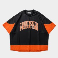 TIGHTBOOTH/COLLEGE DOBBY S/S T-SHIRT（Black）［カレッジドビーT-25夏］