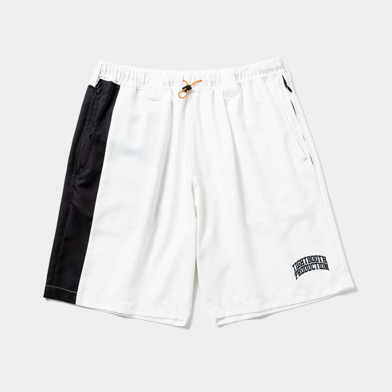 画像1: TIGHTBOOTH/COLLEGE DOBBY SHORTS（White）［カレッジドビーショーツ-25夏］