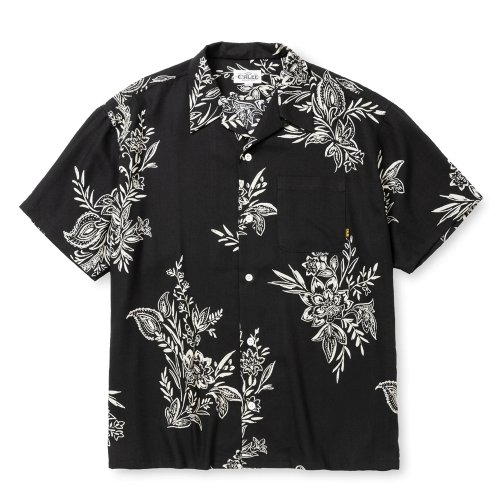 他の写真1: CALEE/FLOWER PATTERN SH（BLACK）［フラワーパターンオープンカラーシャツ-25春夏］