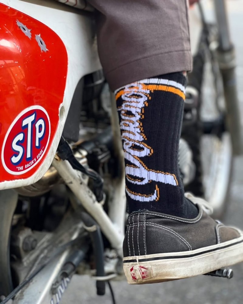 画像3: PORKCHOP/CRS LOGO SOX（BLACK）［ロゴソックス-25春夏］