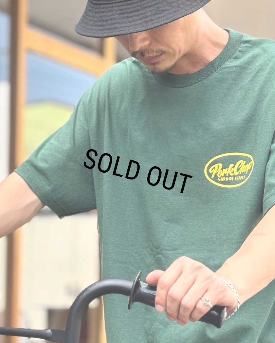 画像3: PORKCHOP/PCGS BLOCK TEE（GREEN）［プリントT-25春夏］ (3)