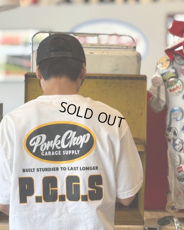 画像3: PORKCHOP/PCGS BLOCK TEE（WHITE）［プリントT-25春夏］