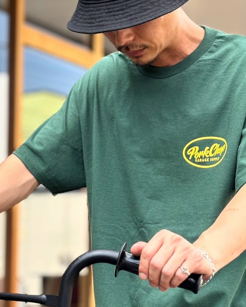 画像3: PORKCHOP/PCGS BLOCK TEE（GREEN）［プリントT-25春夏］
