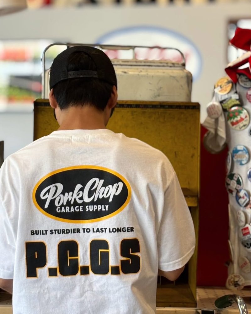 画像3: PORKCHOP/PCGS BLOCK TEE（WHITE）［プリントT-25春夏］