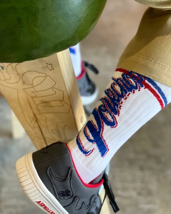 画像4: PORKCHOP/CRS LOGO SOX（WHITE）［ロゴソックス-25春夏］
