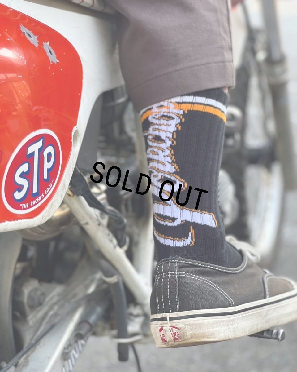 画像4: PORKCHOP/CRS LOGO SOX（BLACK）［ロゴソックス-25春夏］ (4)