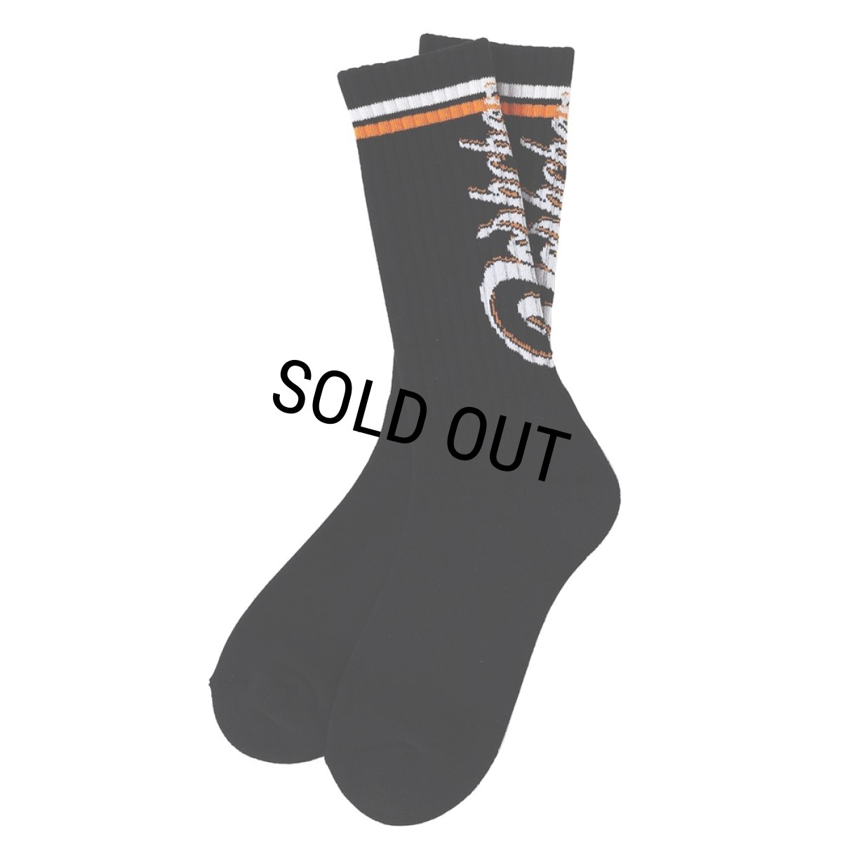 画像1: PORKCHOP/CRS LOGO SOX（BLACK）［ロゴソックス-25春夏］ (1)