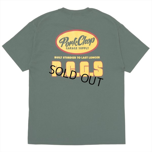 画像1: PORKCHOP/PCGS BLOCK TEE（GREEN）［プリントT-25春夏］