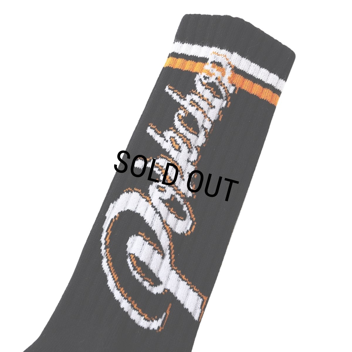 画像2: PORKCHOP/CRS LOGO SOX（BLACK）［ロゴソックス-25春夏］ (2)