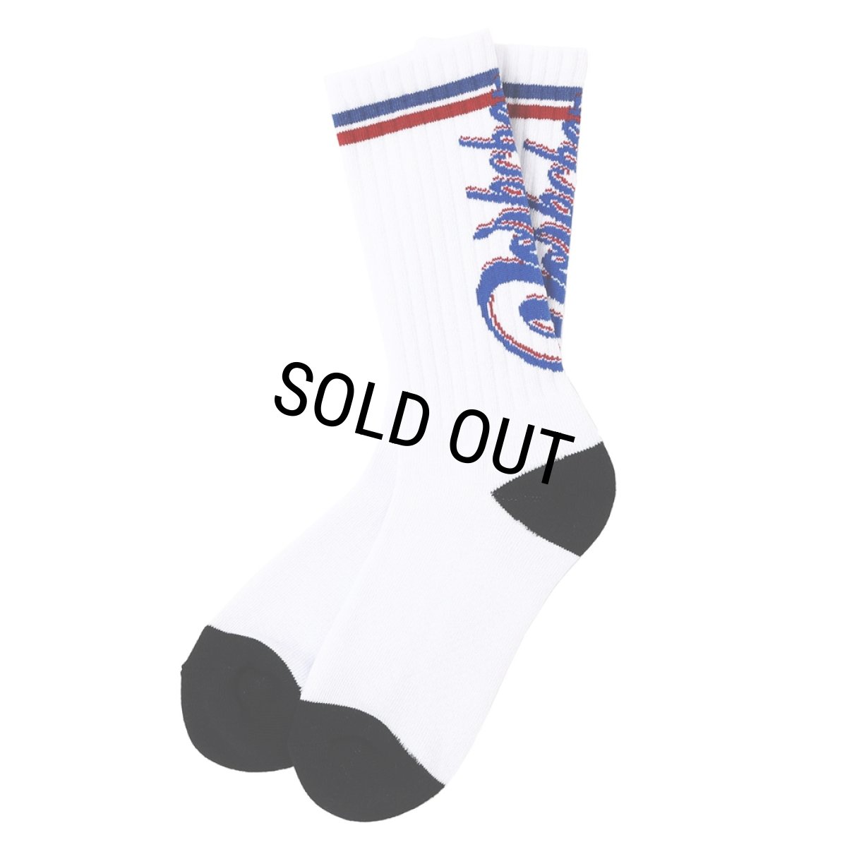 画像1: PORKCHOP/CRS LOGO SOX（WHITE）［ロゴソックス-25春夏］ (1)