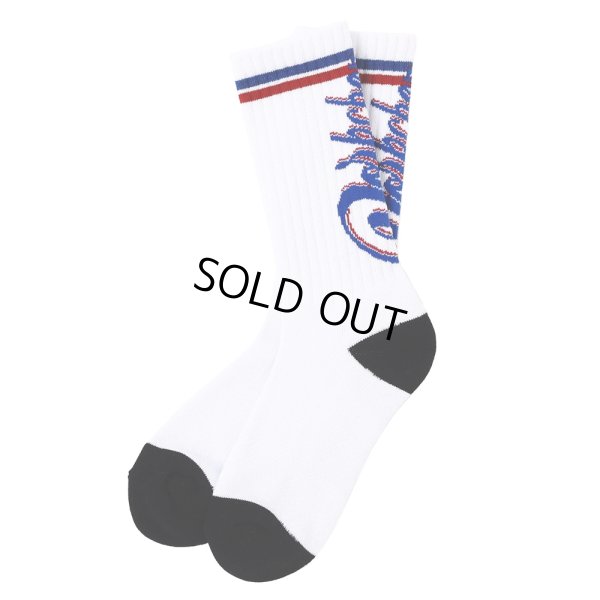 画像1: PORKCHOP/CRS LOGO SOX（WHITE）［ロゴソックス-25春夏］