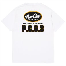 画像1: PORKCHOP/PCGS BLOCK TEE（WHITE）［プリントT-25春夏］ (1)