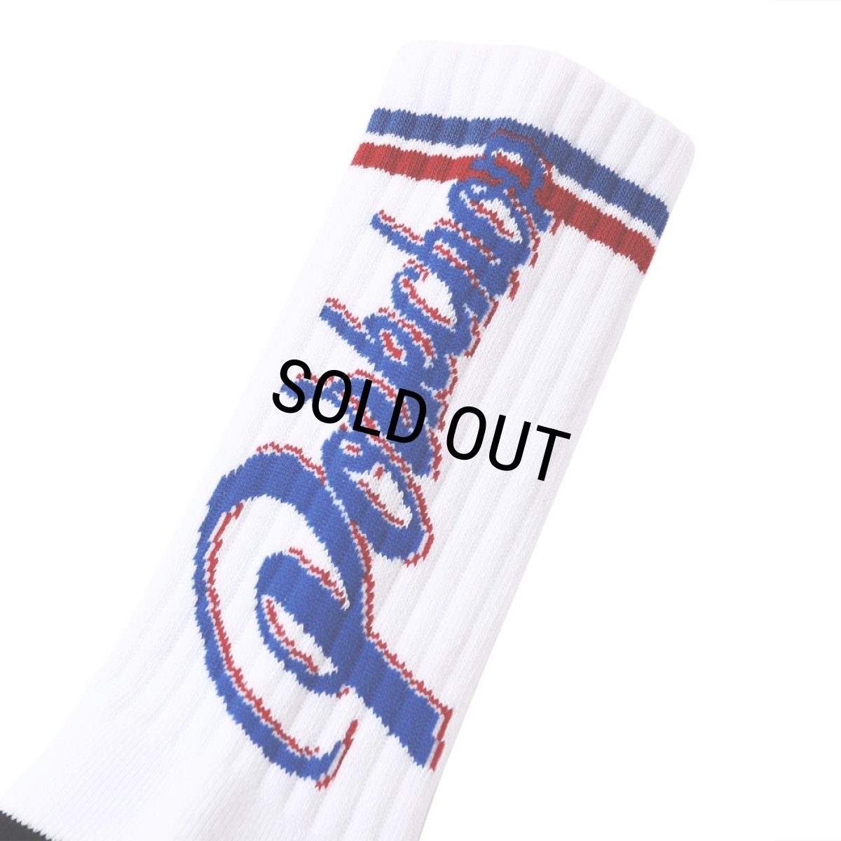 画像2: PORKCHOP/CRS LOGO SOX（WHITE）［ロゴソックス-25春夏］ (2)