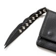 画像4: CALEE/PLANE LEATHER LONG WALLET ＜STUDS CHARM＞（BLACK）［ロングウォレットwithスタッズチャーム-25春夏］ (4)