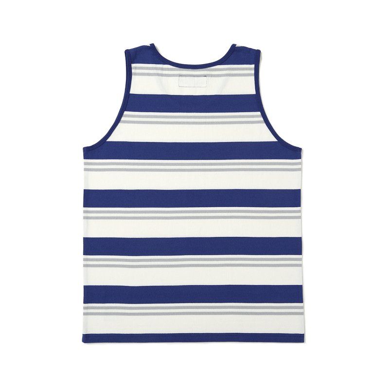 画像2: CHALLENGER/BORDER TANK TOP（BLUE/WHITE）［ボーダータンクトップ-25春夏］